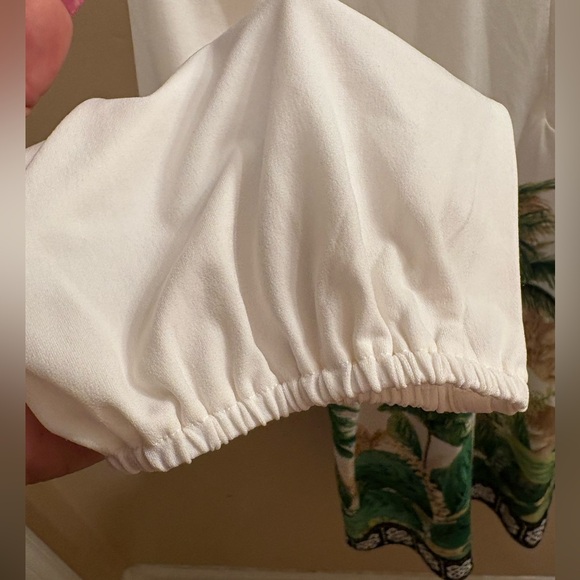 NWT JM Collection Tropical Retreat Blouse Palm Tree Print Women’s XL - Picture 7 of 11